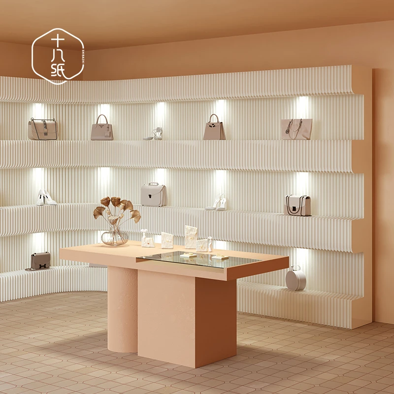 十八纸轻芒纸墙商用纸墙屏风高隔断隔墙背景墙射灯置物可折叠移动