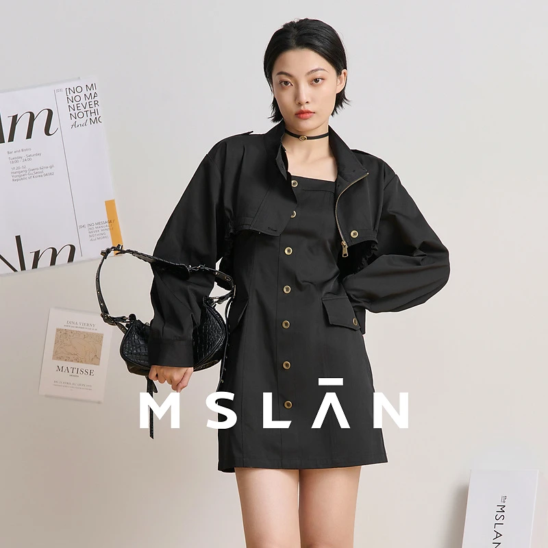 MSLAN春季新品甜酷套装裙显瘦宽松时尚气质连衣裙限定款 MEAV4110