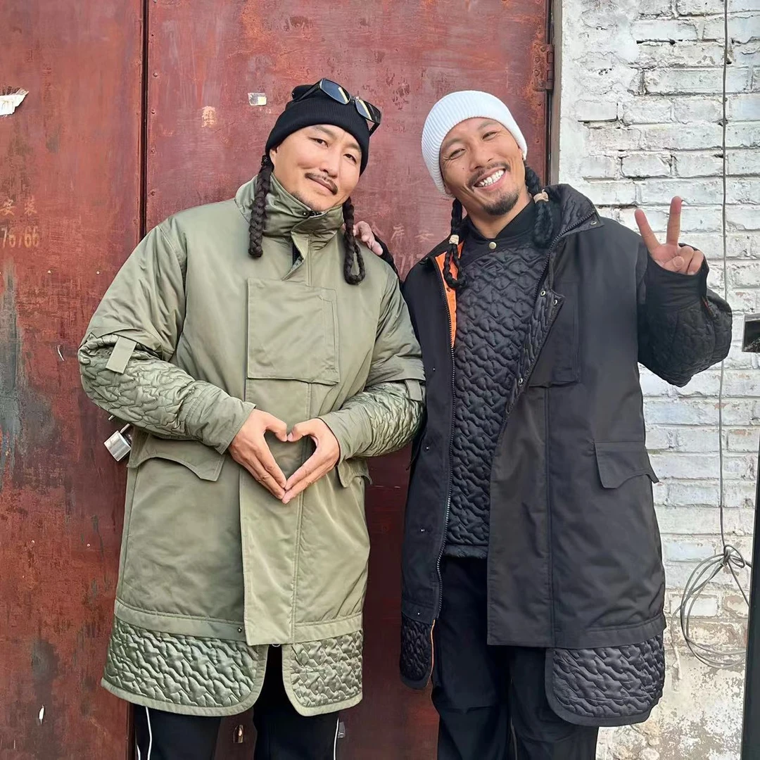 匈奴姑娘专属-“喀斯特”男女同款冬季防风长款棉服双头拉锁绗棉扎