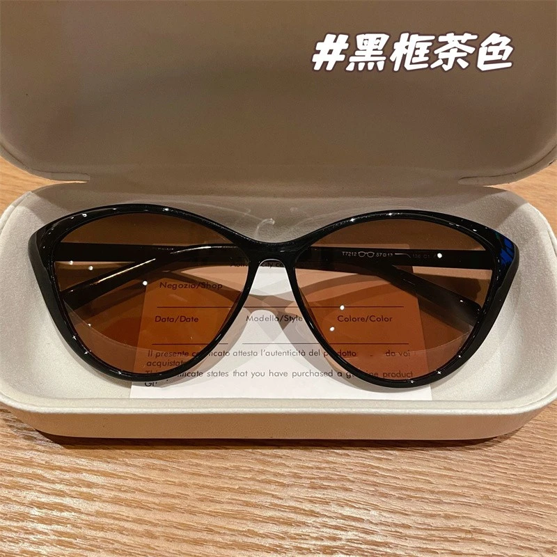 欧美街拍猫眼墨镜2025新款女个性太阳镜女防紫外线潮遮阳防晒眼镜