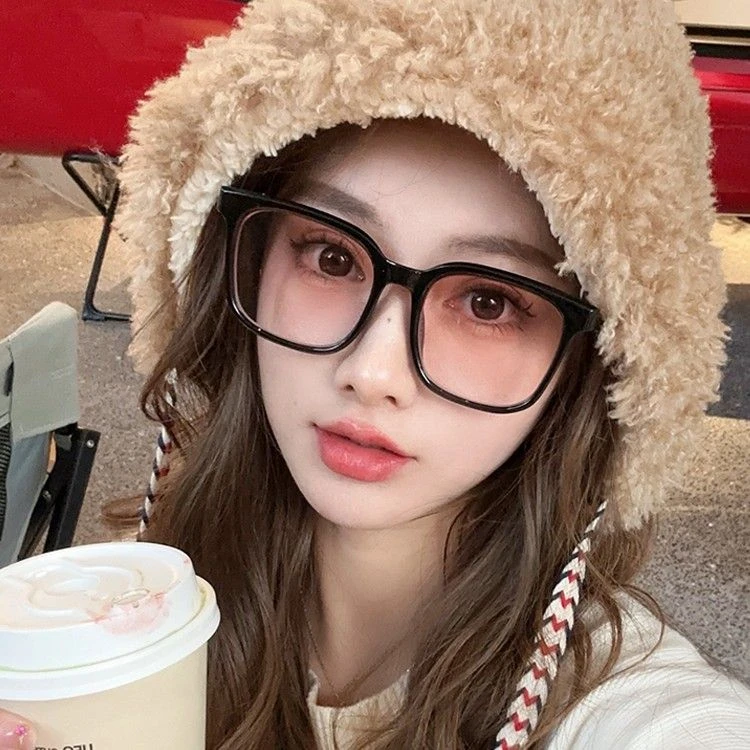 时尚墨镜落色日太阳眼镜男女士款防晒高级感黑框显瘦防紫外线韩版