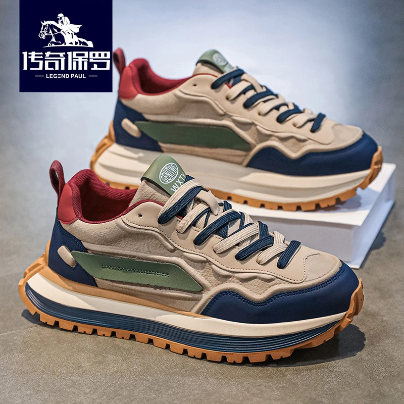 传奇保罗官方正品阿甘鞋男冬季软底高颜值休闲鞋潮流小众运动男鞋