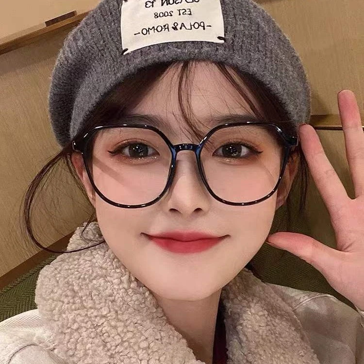 安纳塔 网红同款大框防蓝光眼镜素颜多边形眼镜框可配近视潮F03