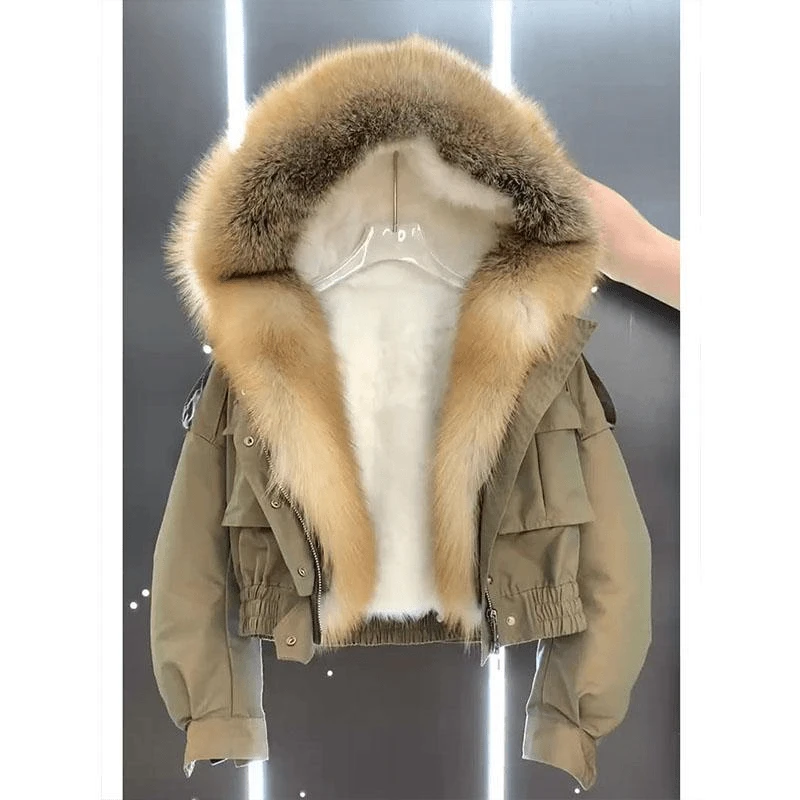 小个子高端毛领保暖加厚棉服外套女冬季派克服显瘦女士新款洋气潮