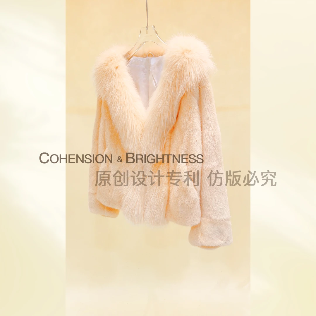 凝慧真的好【雪颂恋歌】外套冬季时尚气质名媛风毛绒绒冬装YO589