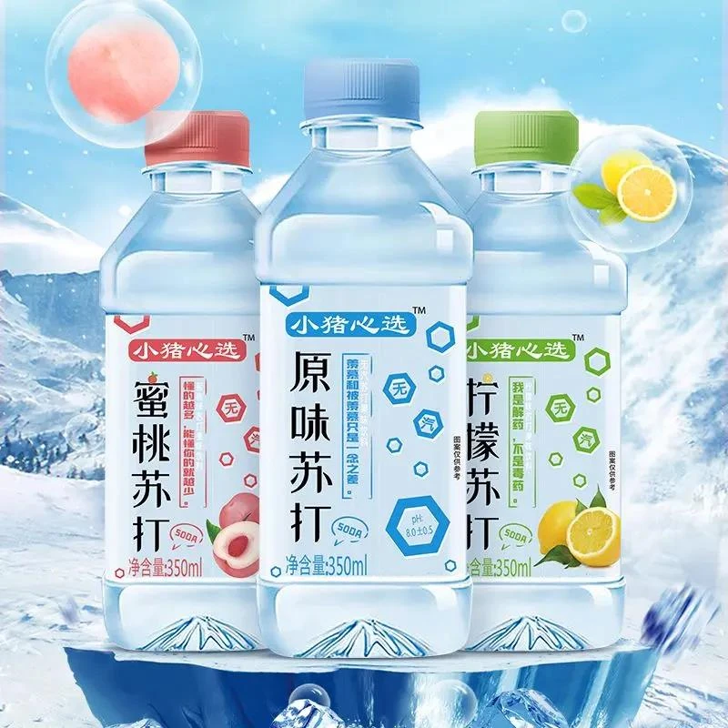 x苏打水整箱24/12瓶*350ml无糖无气碱性柠檬水清爽夏季饮用水批发