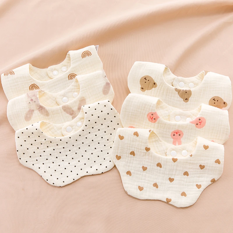 乐蓓淘儿童口水巾婴儿围兜纯棉婴幼儿纱布围嘴男宝婴儿0-1岁