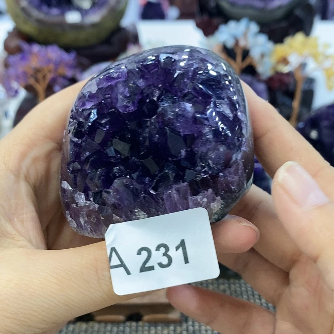 水晶紫晶未镶嵌紫晶