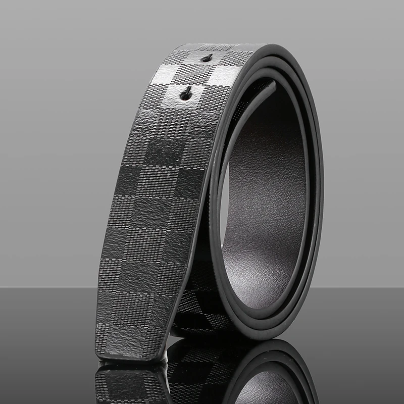 头成牛皮皮带真皮牛皮打孔中青年内穿3.8宽男士腰带潮流裤带板扣