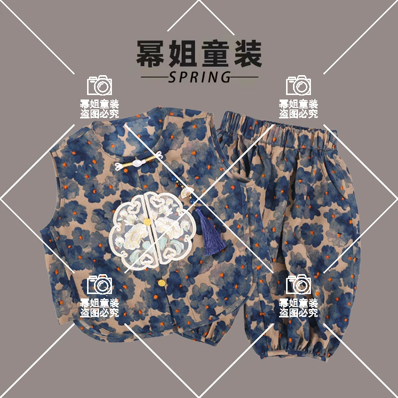 2024幂姐原创夏季新品儿童上衣中国风短袖汉服2229