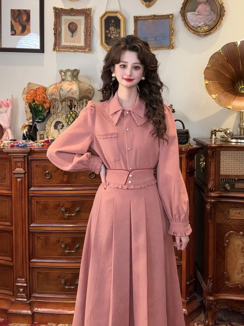 （现货）一生罗曼【粉雾】高级感法式小众洋气时尚衬衫Y4097