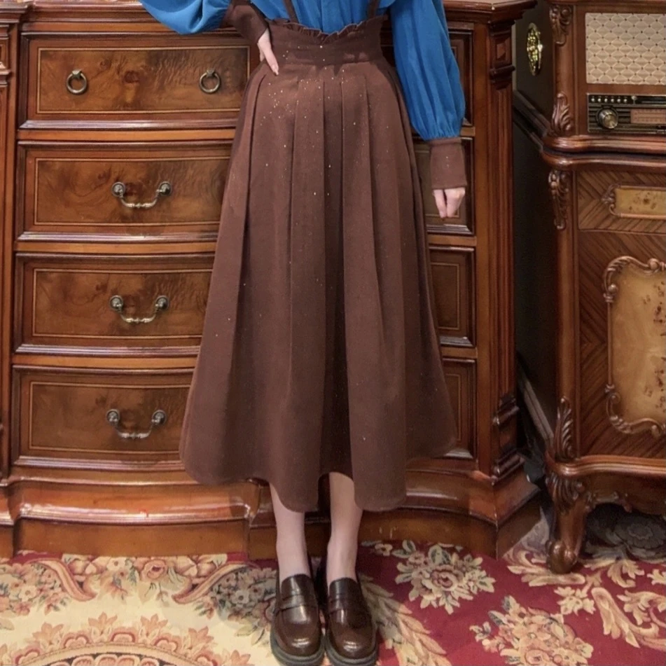 【一生罗曼】复古洒亮片设计感气质显瘦半身裙B911