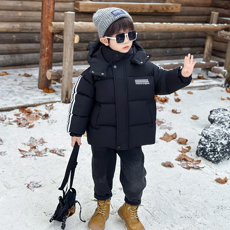 儿童装男童冬装棉服2025新款宝宝冬季加厚手塞棉外套男孩保暖棉衣
