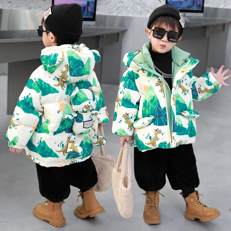 童装男童炸街羽绒服冬季2024新款洋气宝宝棉服韩系儿童冬装外套潮