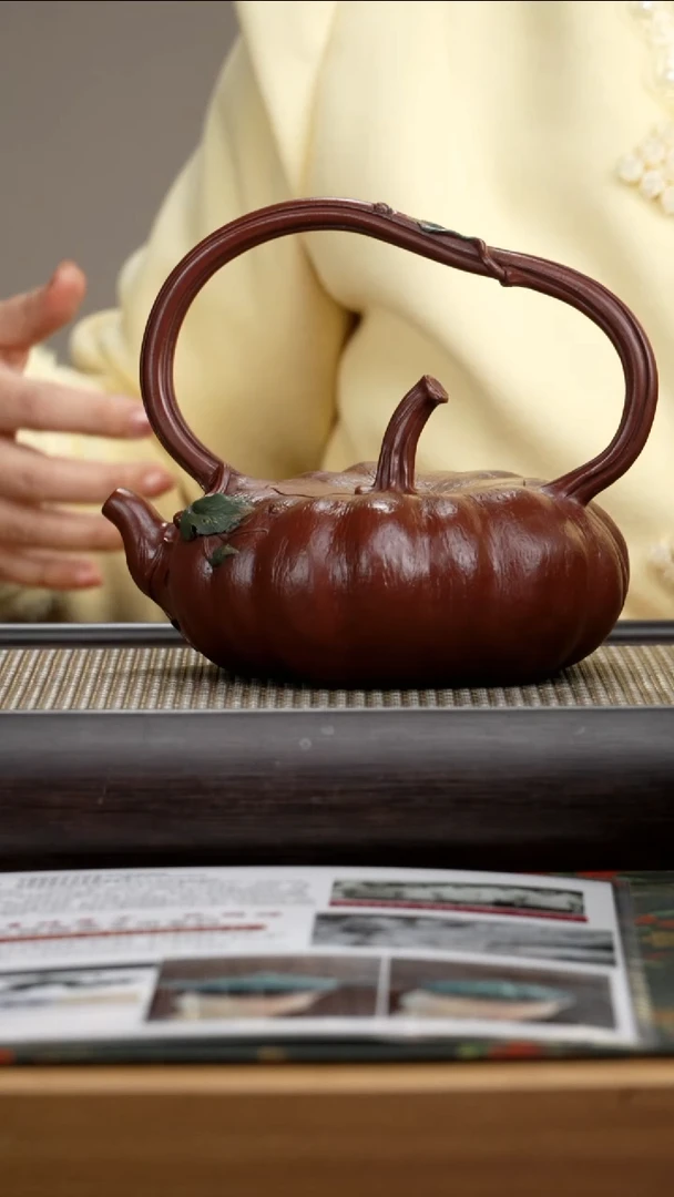 【闪购商品】紫砂茶壶进+PCF南瓜提梁 紫600cc