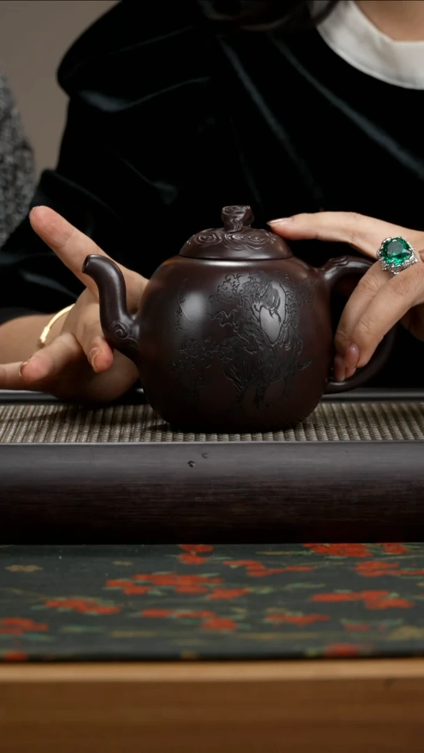 【闪购商品】紫砂茶壶进+SLJ紫气东来 紫罗兰400cc