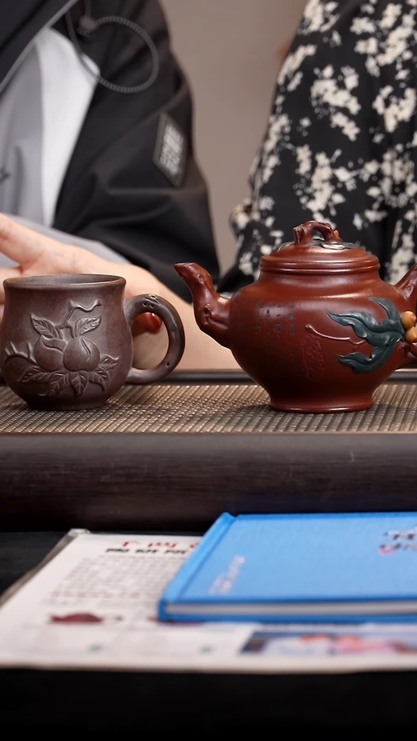 【闪购商品】紫砂茶壶BYM桃报春 紫泥+杯7