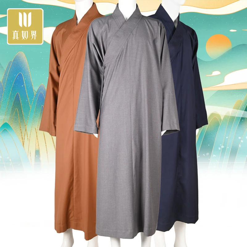 真如界春夏款清爽透气伽罗纱大褂中式薄款
