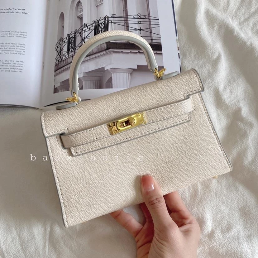 CHEVIOS&KOIRH二代凯莉包女mini斜挎包包2025新款单肩包手掌纹软