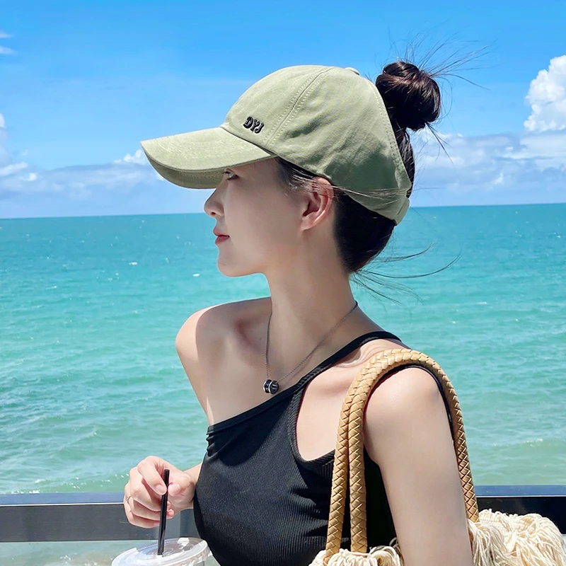 帽子女士夏季遮阳防晒棒球帽空顶透气太阳帽韩版时尚潮百搭鸭舌帽