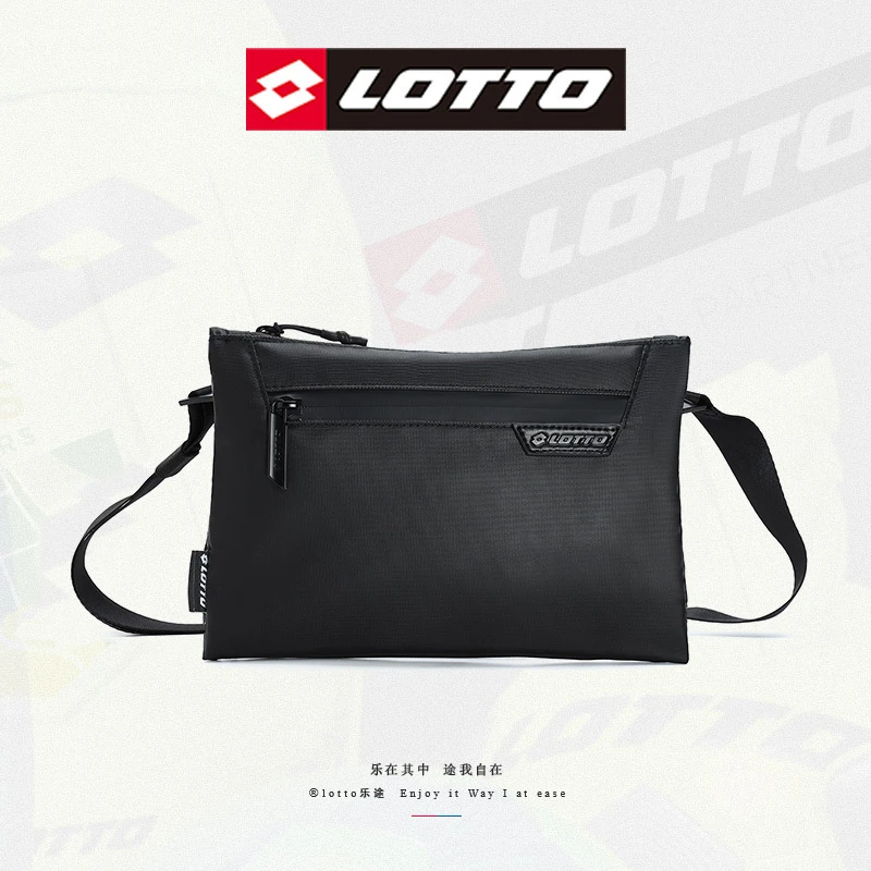 LOTTO/乐途 休闲男士斜挎包商务绅士休闲黑色22新款出行单肩包潮