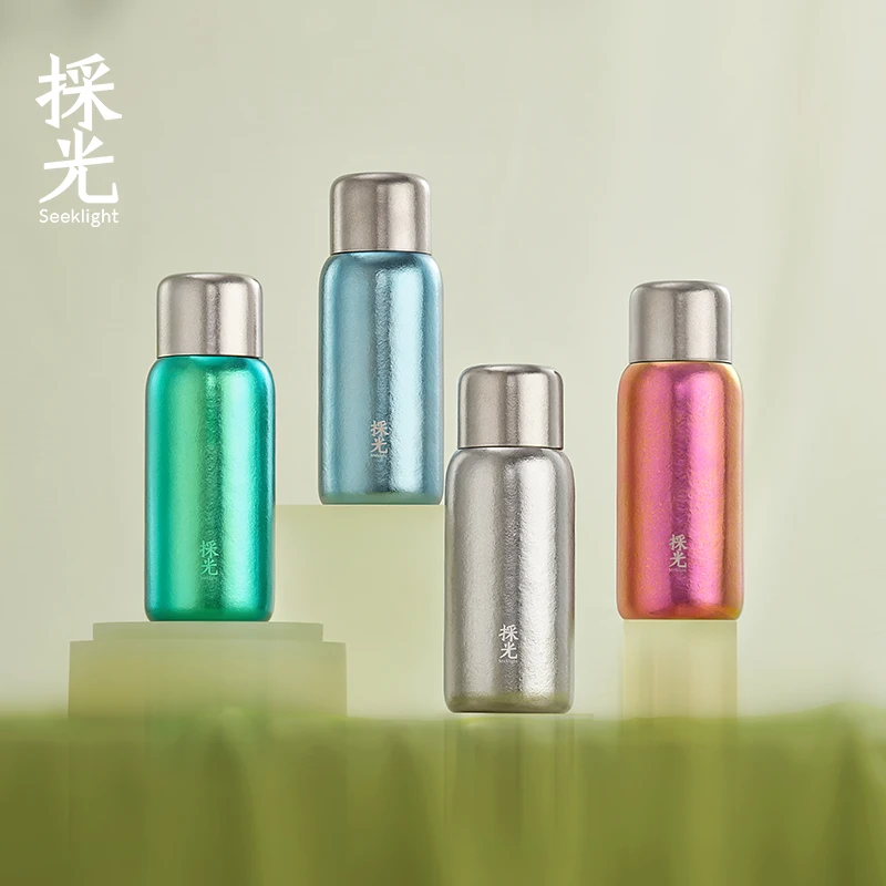 採光seeklight（明星综艺同款）纯钛保温杯一杯双盖可当小茶杯