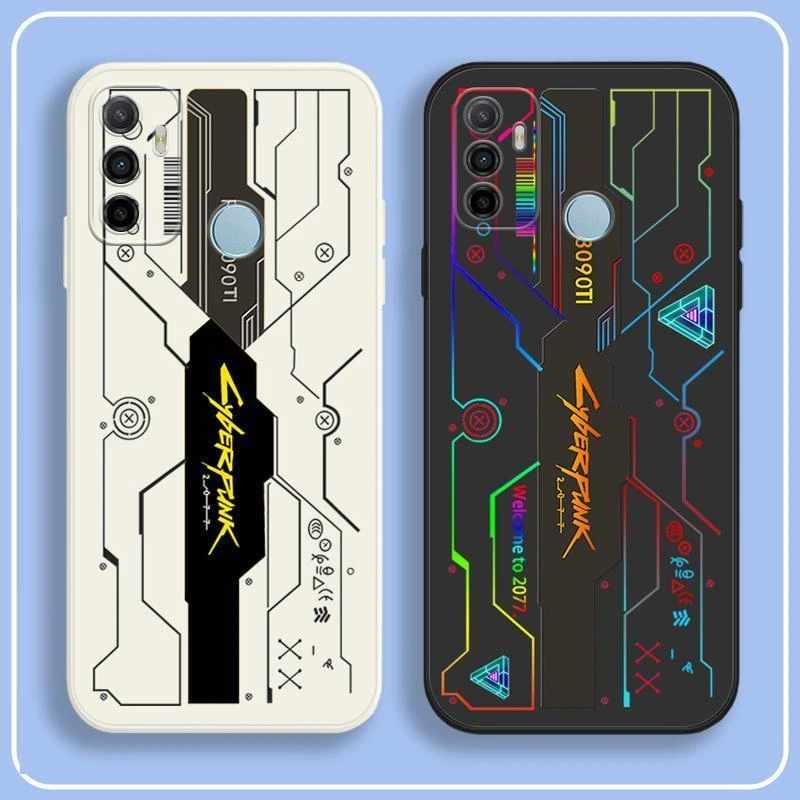 2077赛博朋克OPPOa32手机壳潮男a32全包PDVM00防摔软胶套磨砂卡通