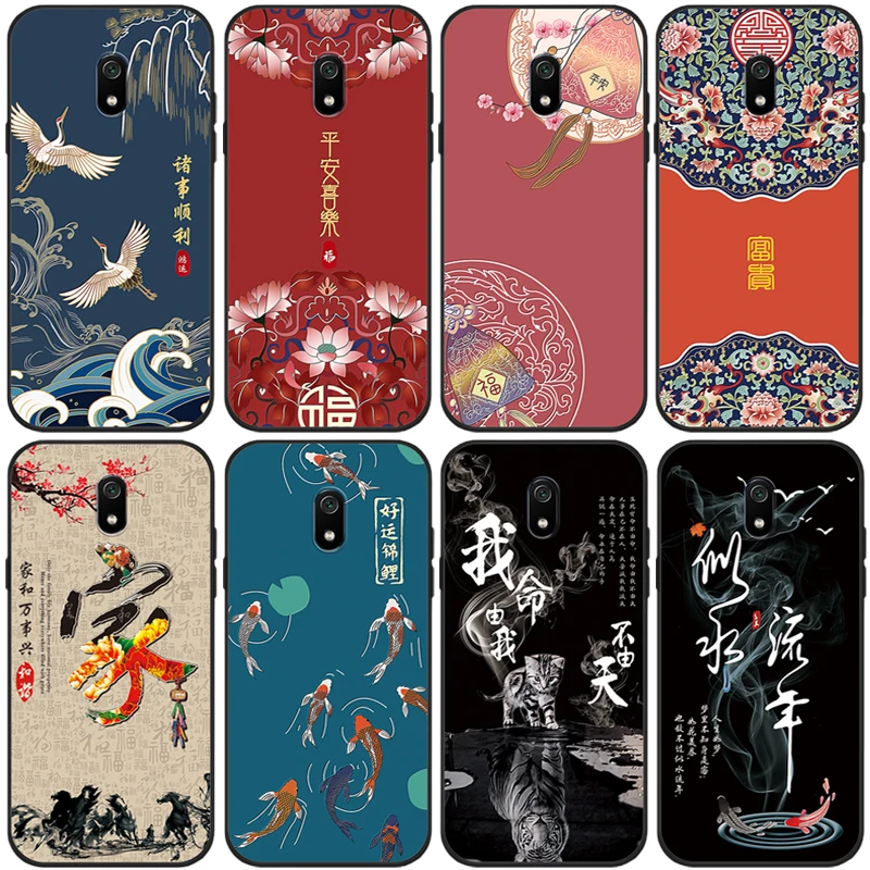 小米红米8a手机壳Redmi 8a防摔软胶套国潮男女情侣中国风宫廷卡通