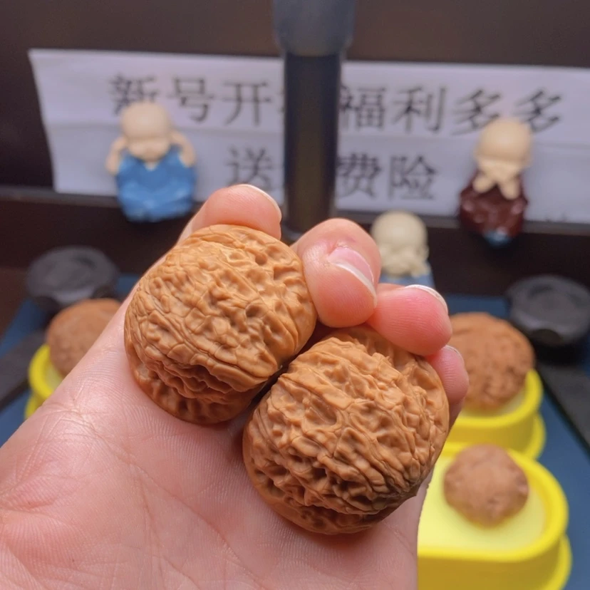 【闪购商品】文玩核桃吊坠金****637磨盘