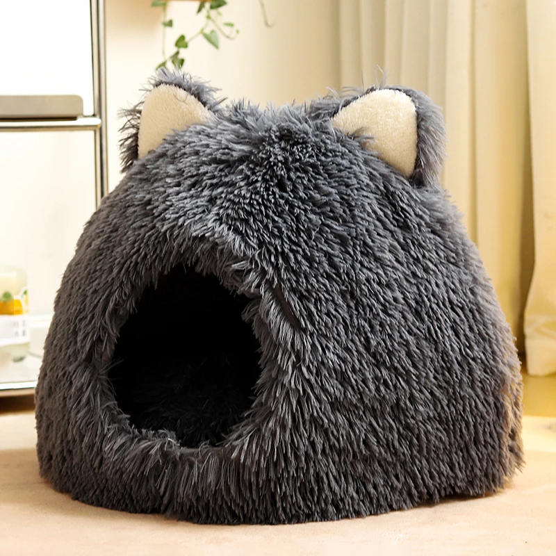 猫头窝冬季保暖封闭式猫咪帐篷安全感小猫窝四季通用小狗窝宠物窝