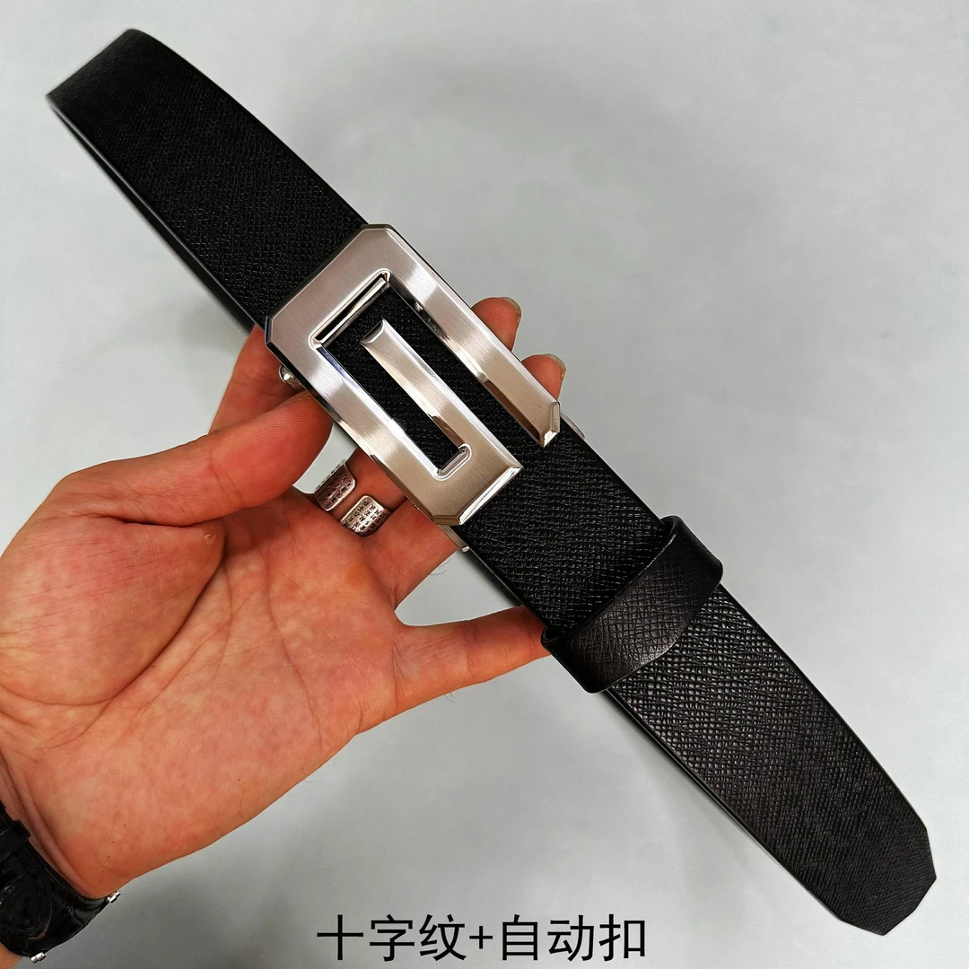 男士腰带 百搭商务款 真头层牛皮 皮带 自动扣 大气 真皮时尚男款