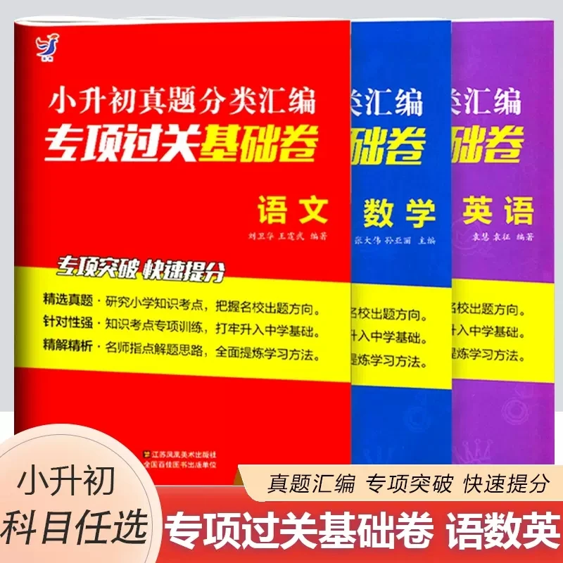小升初真题分类专项过关基础卷小学升初中语文数学英语考前复习