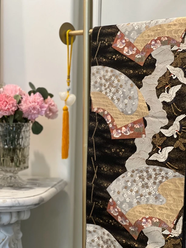 西镇织仙鹤挂画（中古品）