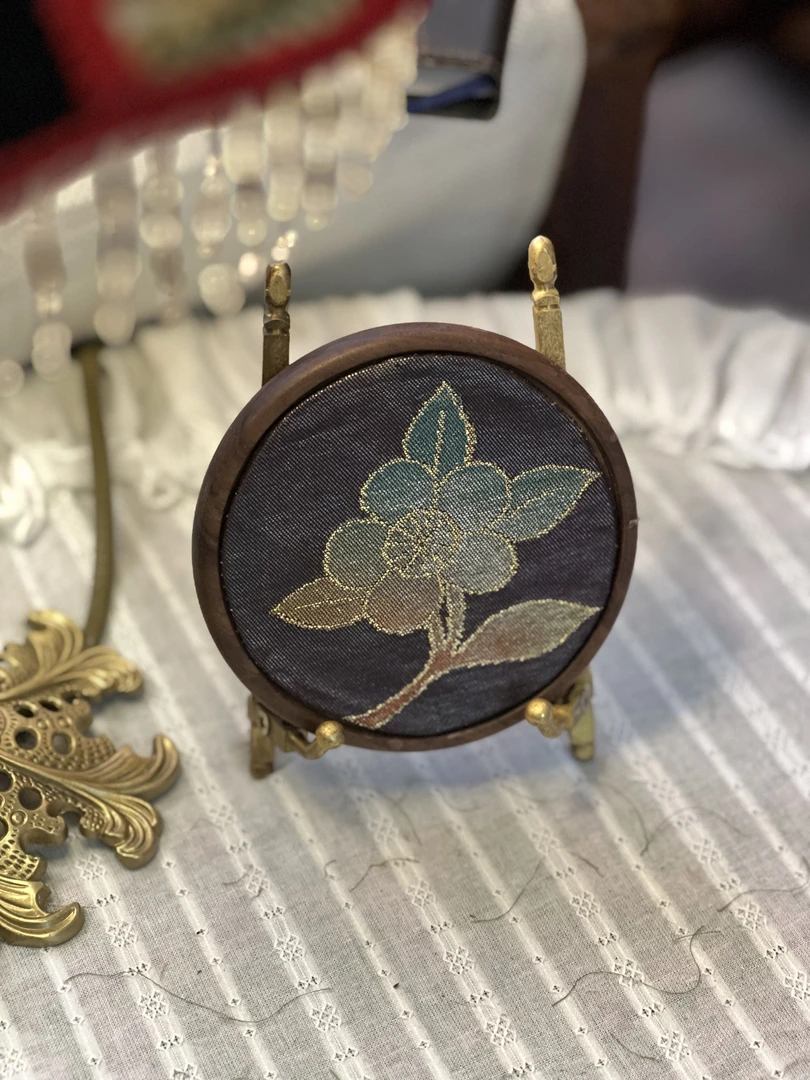 手工茶杯点垫，摆台画