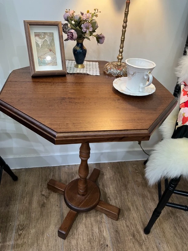 实木八角下午茶桌 咖啡桌 阳台桌 沙发边桌