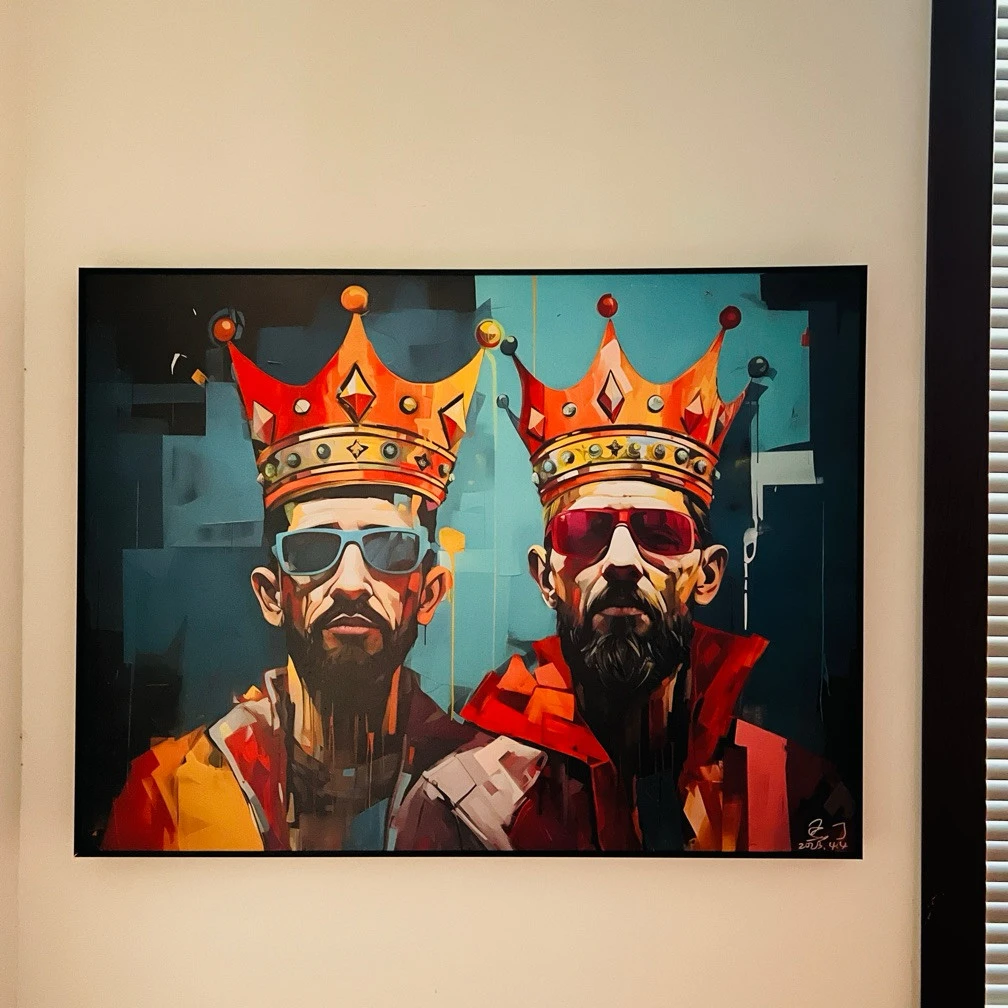 【签名版画】马丁原创作品·两个国王