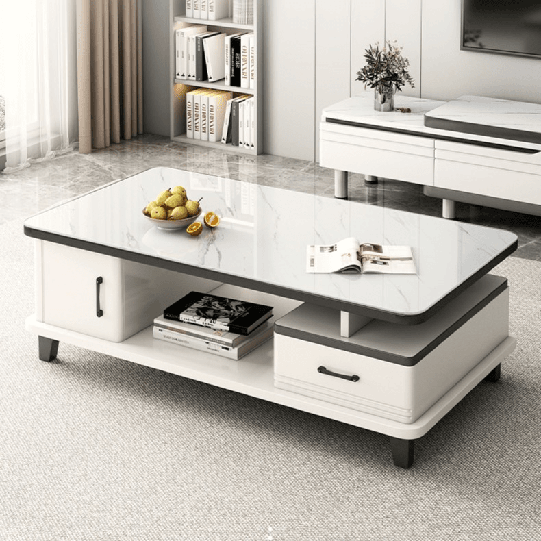 茶几桌客厅家用小户型桌子简约现代电视机柜组合玻璃轻奢阳台茶桌