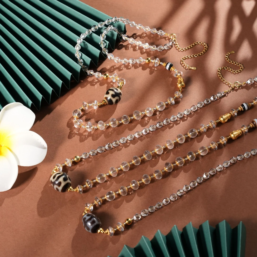 壹加林妹妹 | 玛瑙上肯六瓣宝瓶横款锁骨链多样性发其一