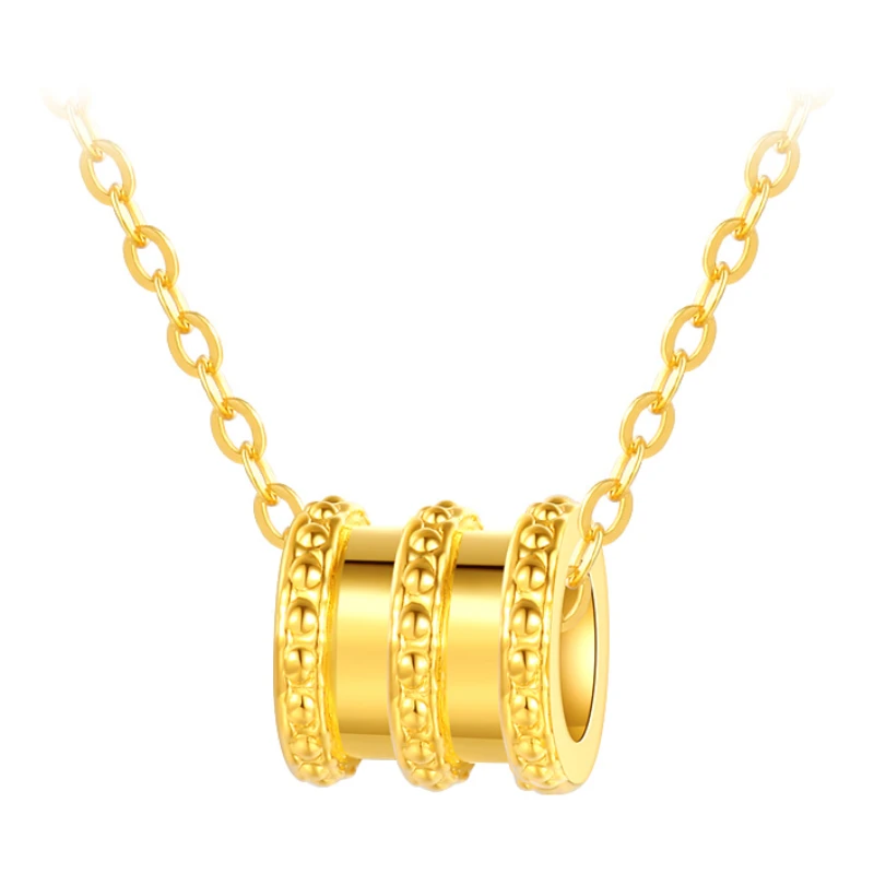 足金999百变小蛮腰转运珠黄金轻奢5D硬金经典百搭DIY水贝黄金时尚