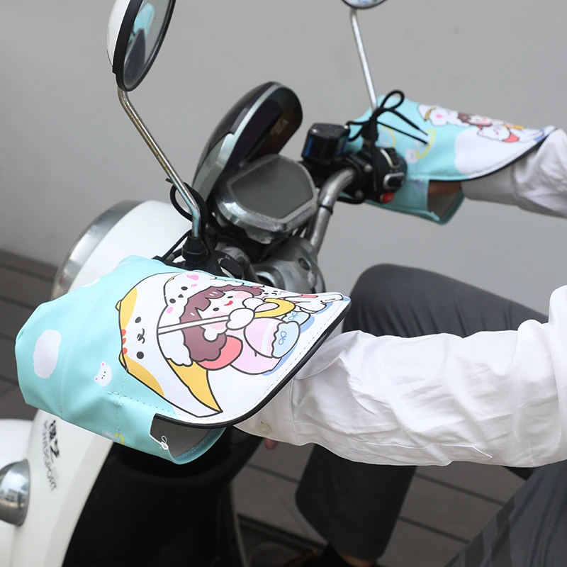 薄款防晒手套夏季骑车摩托车手把套遮阳防水防紫外线电瓶车把套