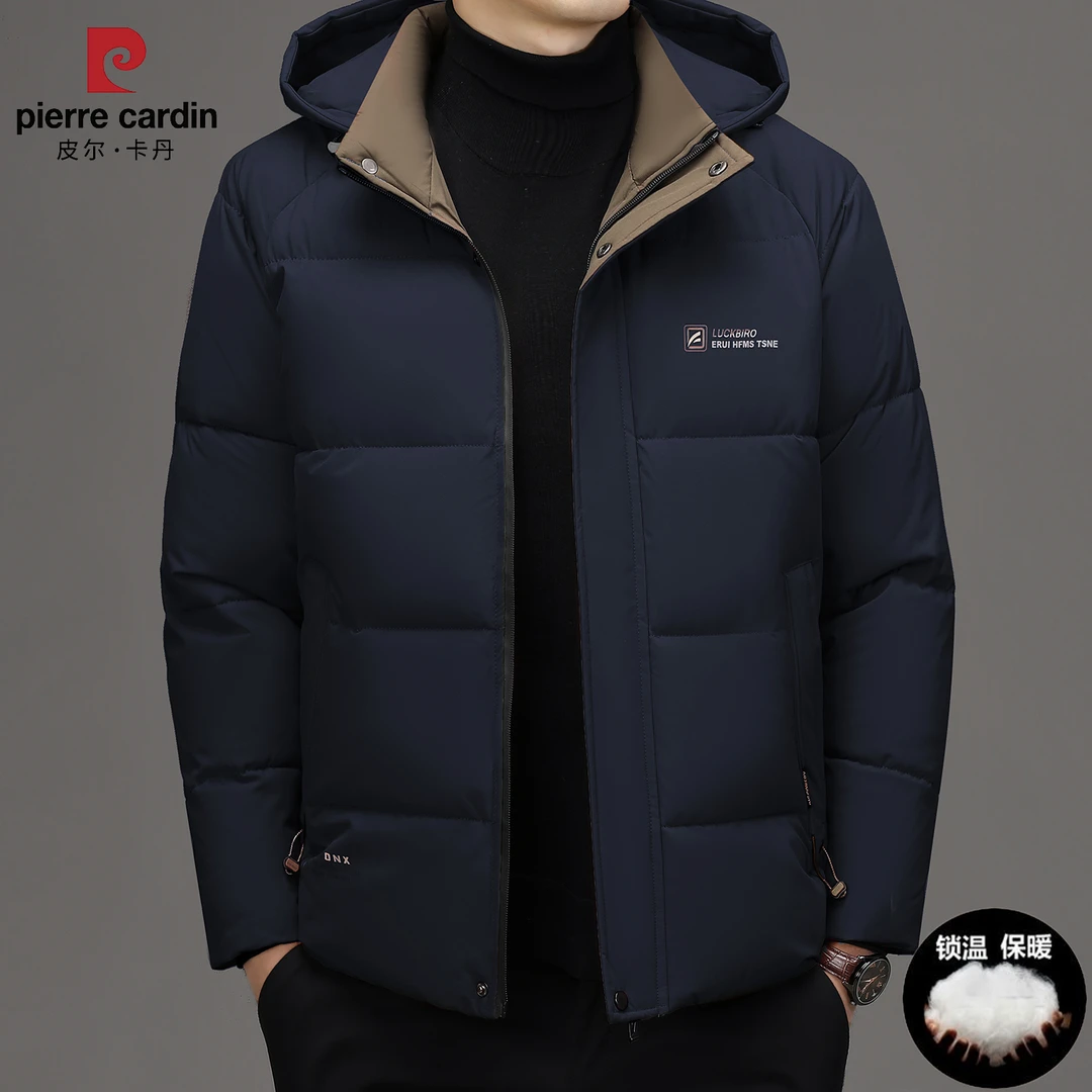 皮尔卡丹冬季爆款高档男士休闲加厚棉服可拆帽男款棉衣外套棉袄男