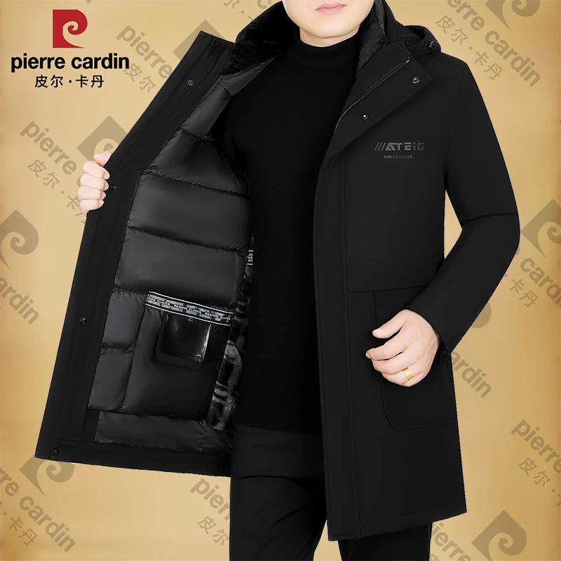 皮尔卡丹男士新款可脱卸内胆棉衣加绒加厚棉服中年保暖冬季男棉袄