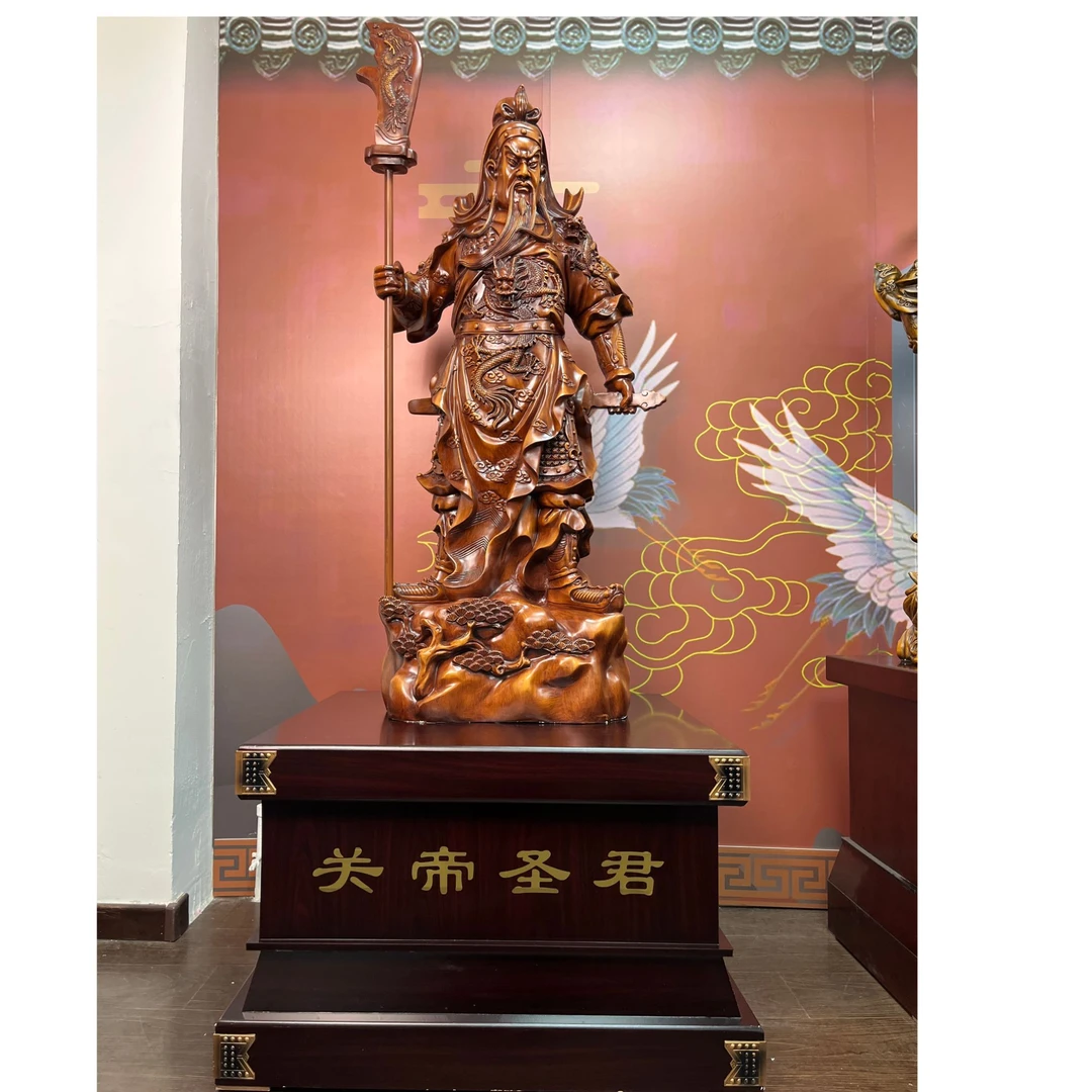 特大号立刀关二爷摆件