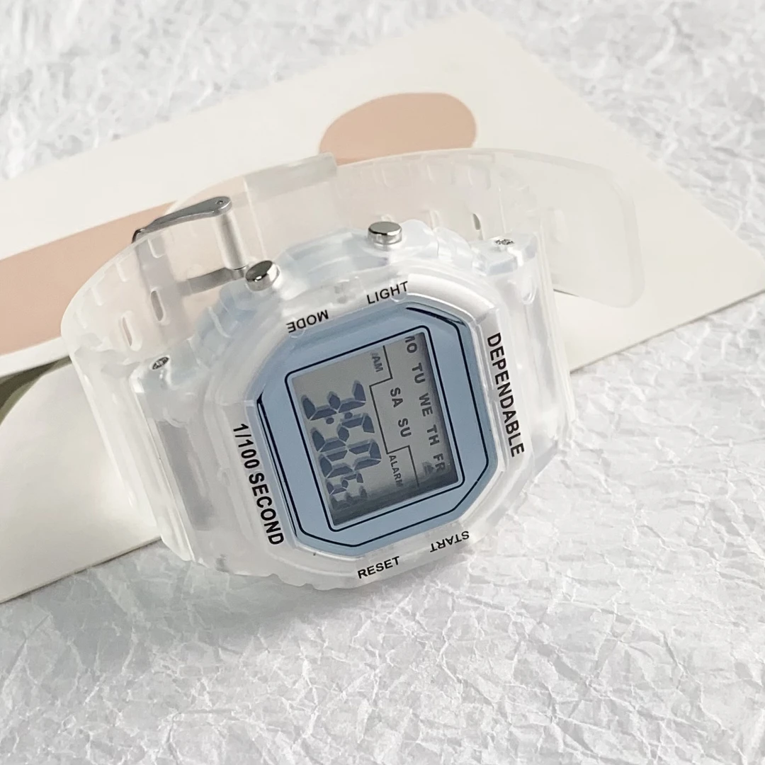 电子手表女款学生初中高颜值简约气质运动防水独角兽女生初高中生