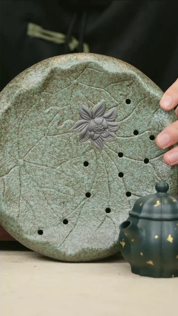 【闪购商品】紫砂茶壶7壶承 绿松石