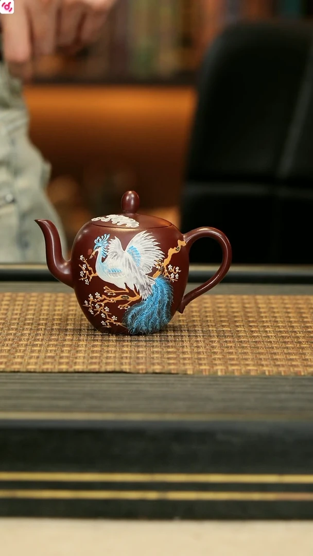 【闪购商品】紫砂茶壶13凤鸟美人肩 紫袍玉砂