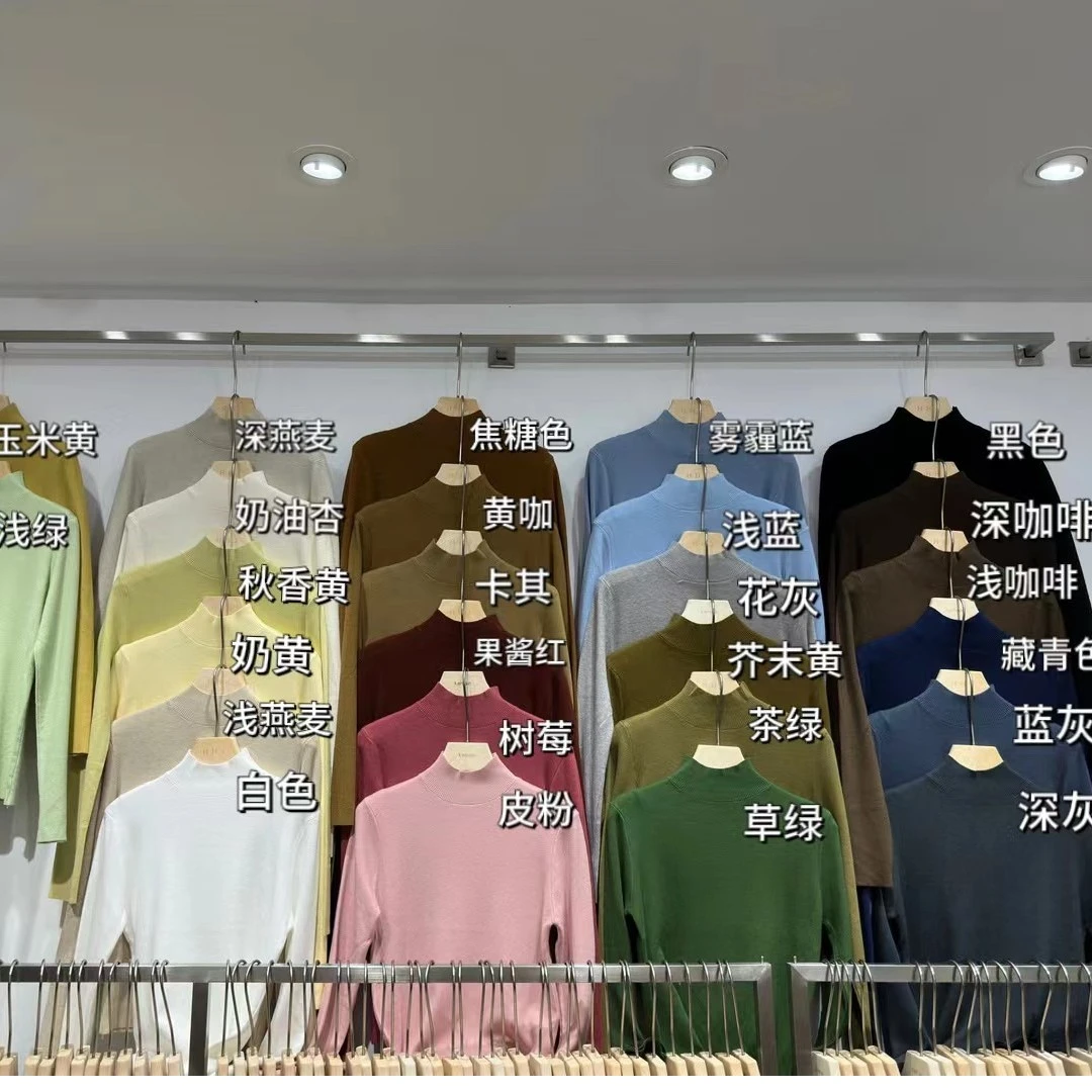 可爱 206秋季新款半高领韩系针织毛衣
