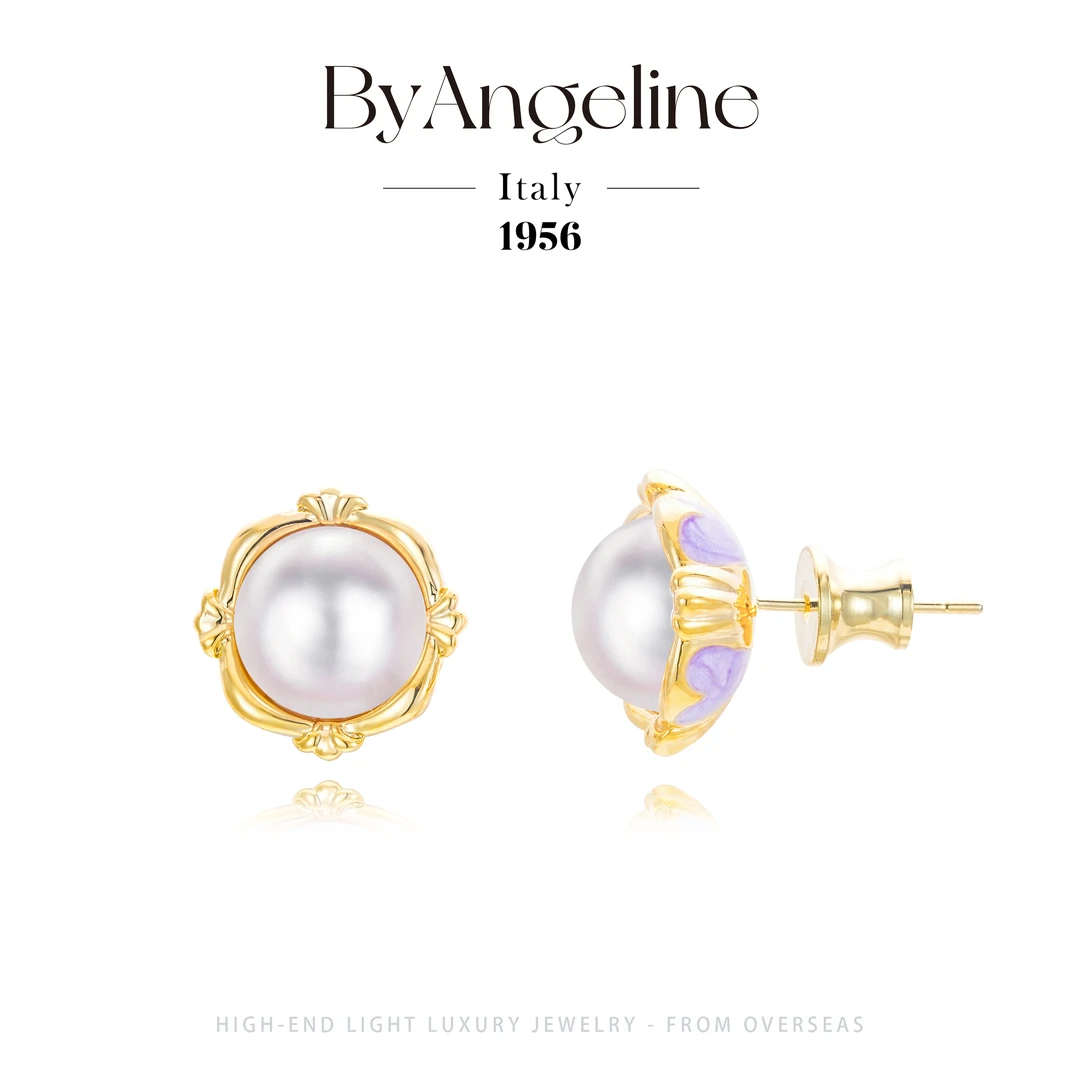 铜合金仿珍珠耳饰 【巴黎宫殿】Byangeline设计师款 优雅耳环F0201