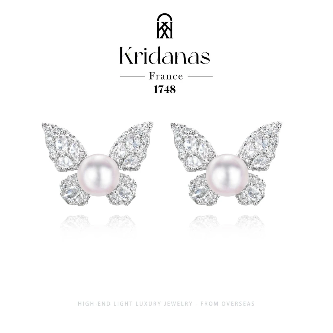 铜合金合成锆石耳饰 【铃兰】曼塔玫瑰限定 设计师轻奢耳环 F1498