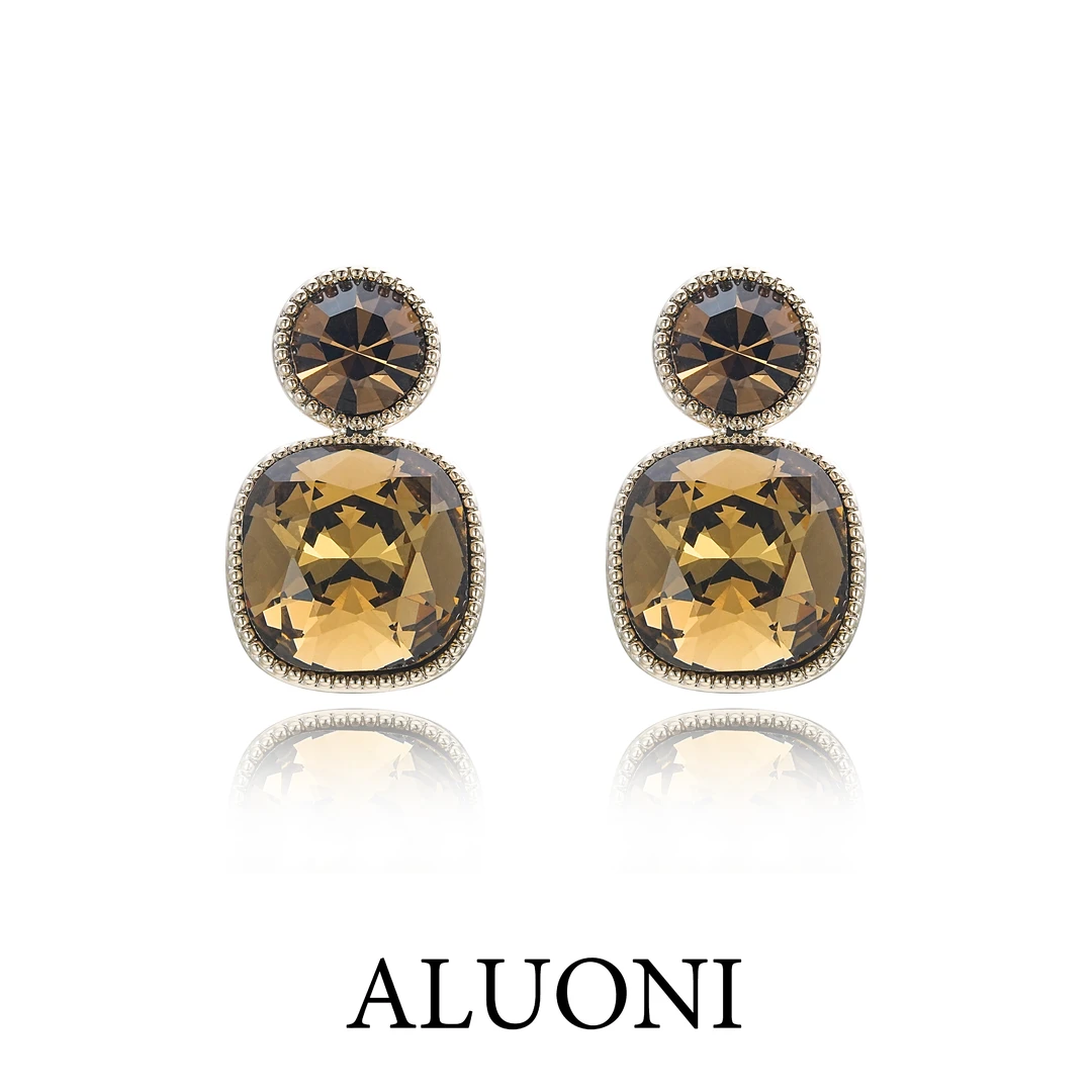 铜合金锆石耳饰 【埃及之遇】ALUONI设计师款 轻奢耳环 F0508